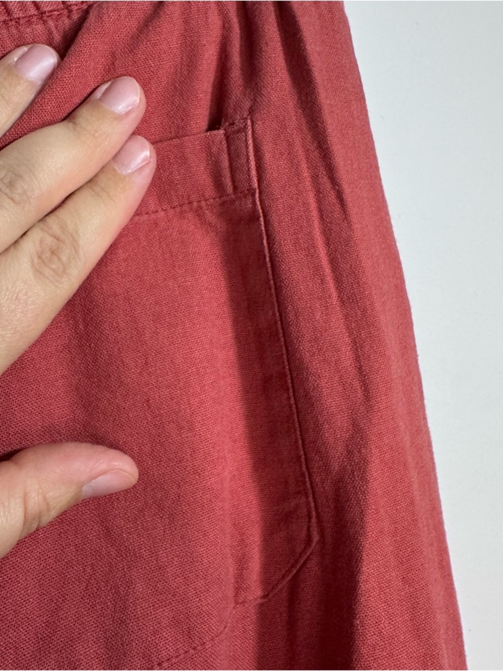 Old Navy Linen Blend Wide Leg Pants High Rise Terracotta Size L - Picture 5 of 6
